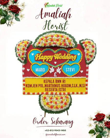Papan Bunga Pernikahan Semangus